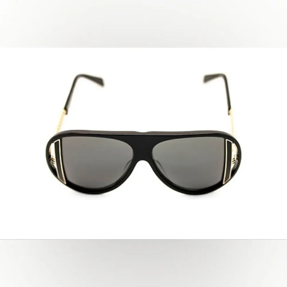 Authentic Balmain BL2061 01 Vintage Sunglasses BLK/GLD